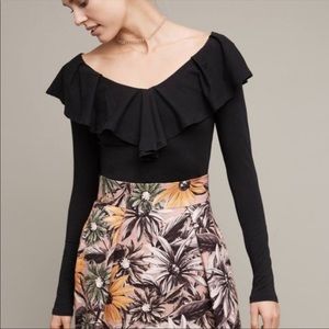 Eri+Ali Anthropologie Falisi Ruffle Top NWT Size L